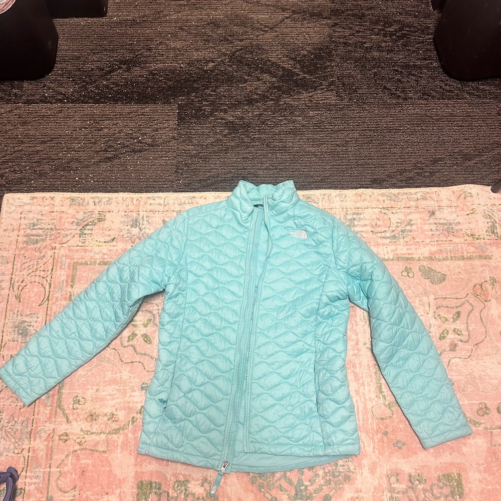 The North Face Kids Teal Quilted Puffer Jacket